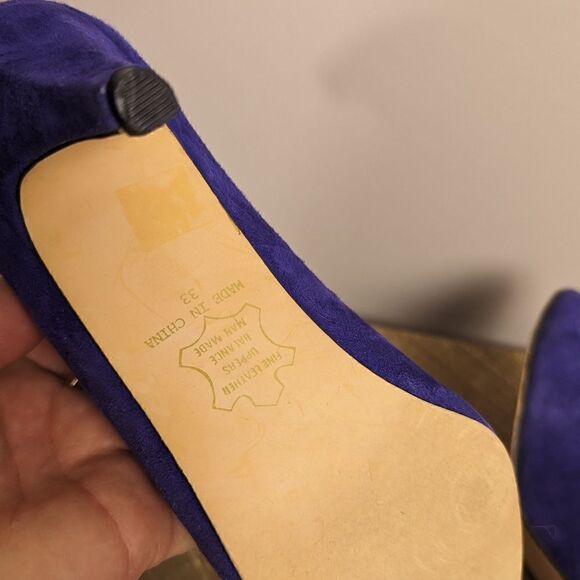 Vintage Purple Suede pointed toe heels size 7 - Picture 8 of 10